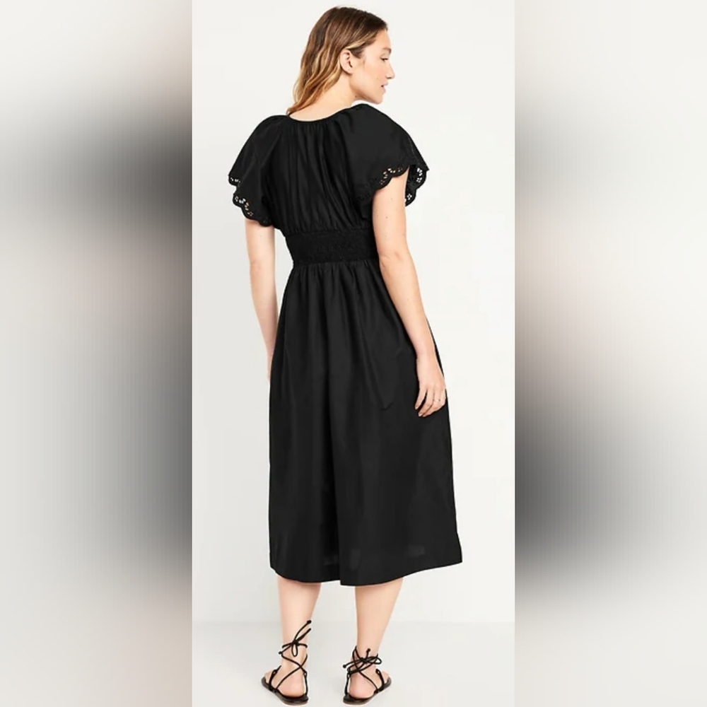 NWT Old Navy Waist-Defined Midi Dress 🍄 Size Medium 🌻